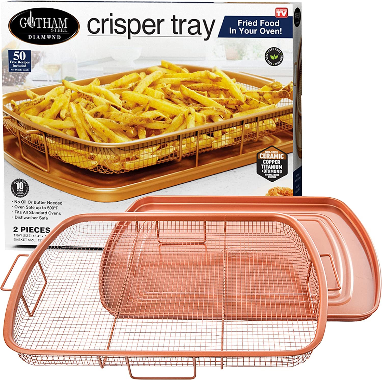 Gotham Steel Nonstick Copper Crisper Tray