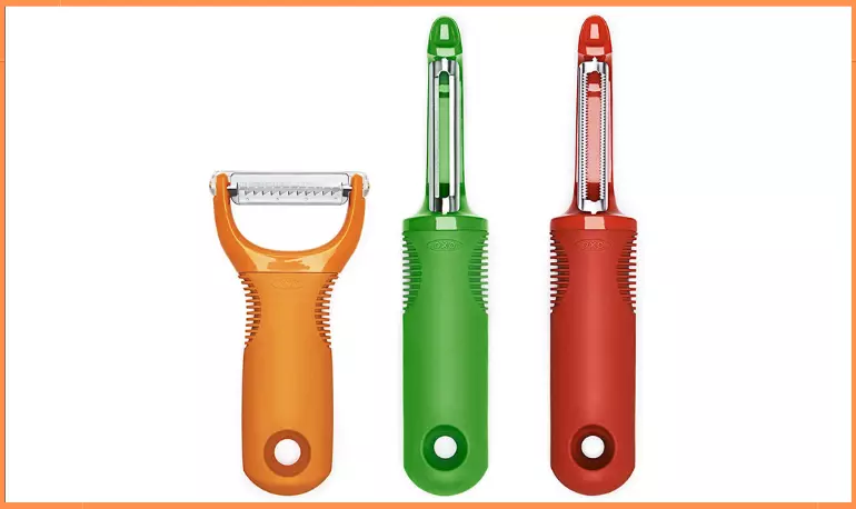 OXO Good Grips 3-Piece Peeler Set - Green/Orange/Red, 10-inch. oxo kithcen utensils