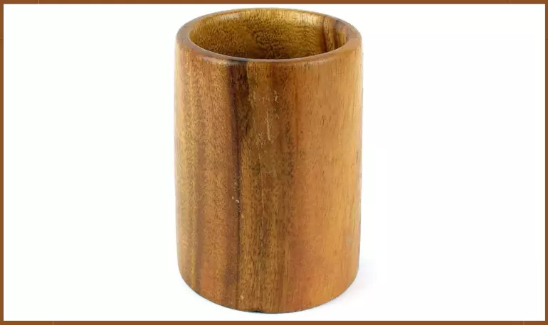 UPIT Wooden Kitchen Countertop Tool Utensil Holder Crock
