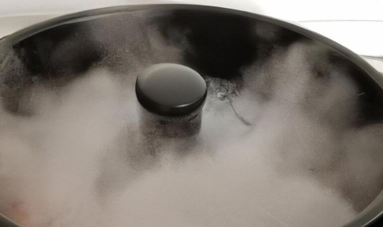 Steam the Pan & Burn off Residue